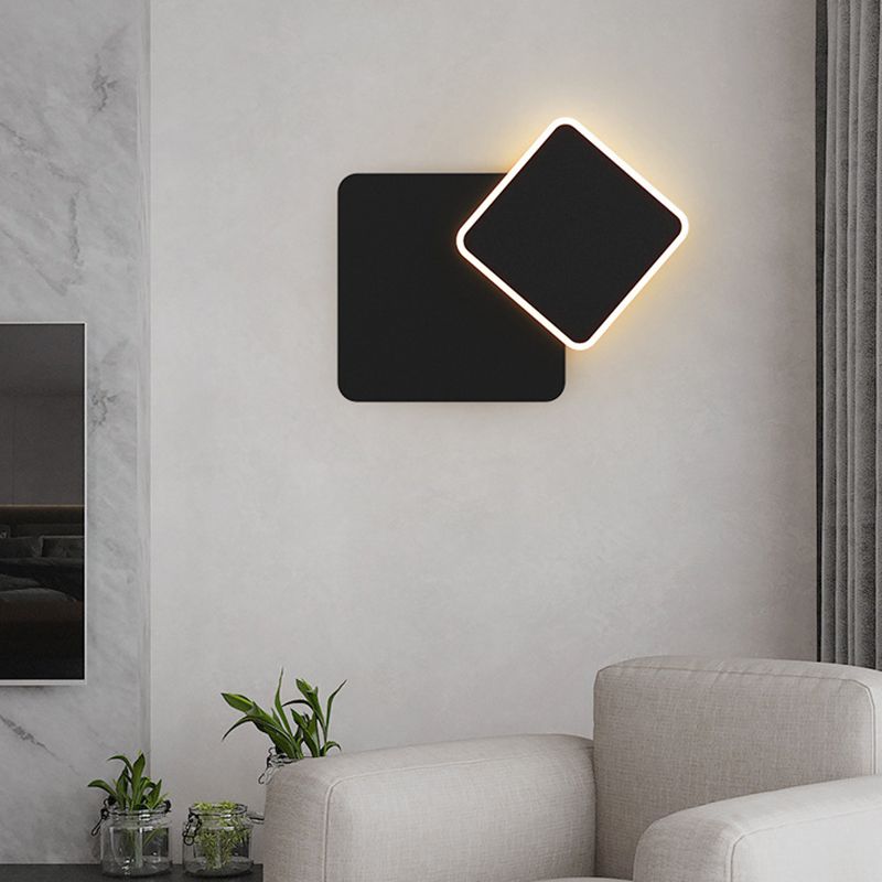 Single White Modernism Wall Mounted Sconce Statement Wall Light for Bedroom