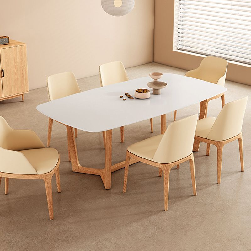 Simplicity Kitchen Dinner Table Rectangle 4 Legs Dining Table
