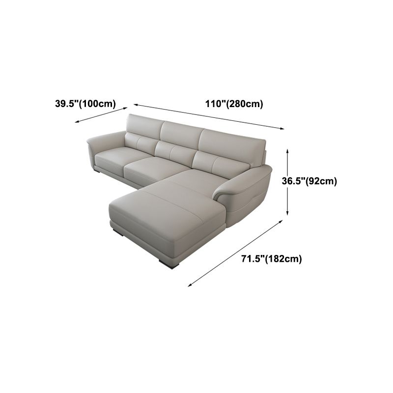 Nordic Style Leather Upholstery Sofa Bed with Inverted Armrest Cushioning