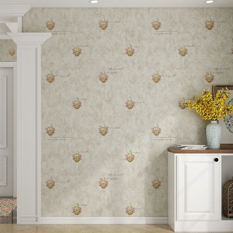 33' x 20.5" Wallpaper Roll Embossed Blossoms Wall Covering, Non-Pasted