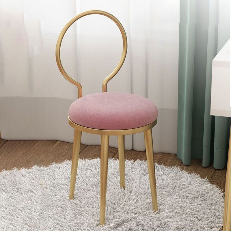 Scandinavian Open Back Armless Dining Chairs Upholstered Side Chairs