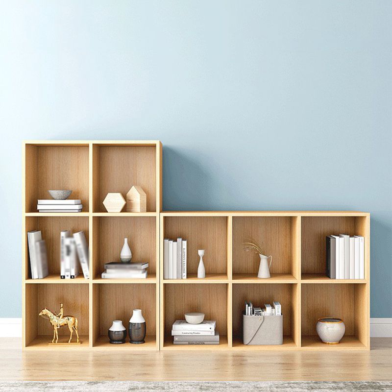 Closed Back Bookshelf Contemporary Style Bookcase for Office Home Study Room