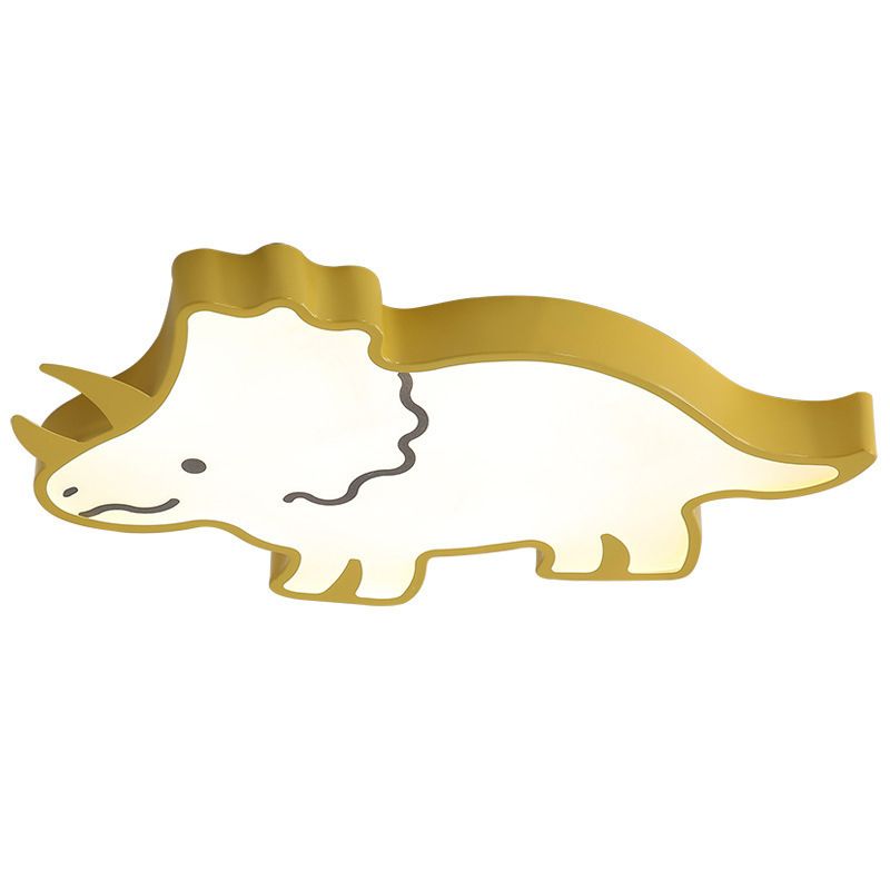 Éclairage encastré dinosaure 1 lumière acrylique enfants plafonniers encastrés pour chambre d'enfants