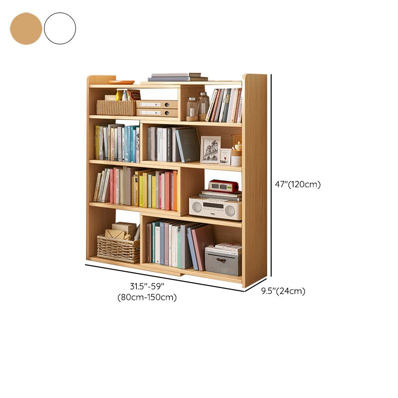Engineered Wood Standard Bookshelf Contemporary Closed Back with Shelves