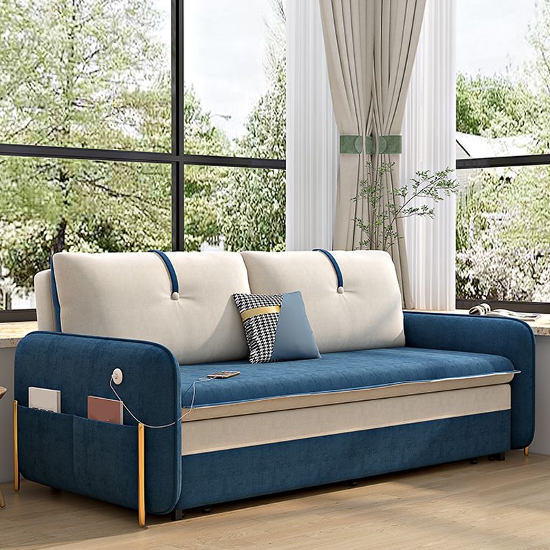 33" Wide Glam Futon Sofa Bed Futon Cushion Back Sleeper Sofa