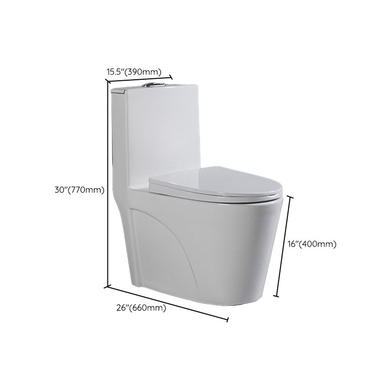 Contemporary One Piece Toilet Floor Mounted Toilet Bowl for Washroom