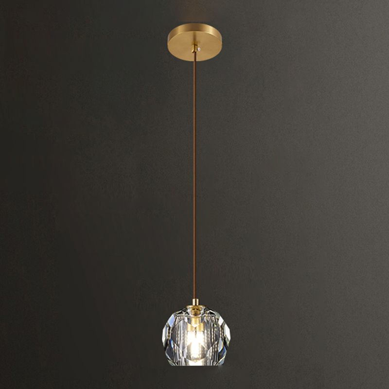 Crystal Globe Hanging Lampe in Modern Artistic Style Pendant Pendant Light for Dining Room