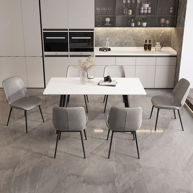 Modern 1/2/4/5/7 Pieces Dining Set Rectangle Stone Dining Table for Dining Room Kitchen