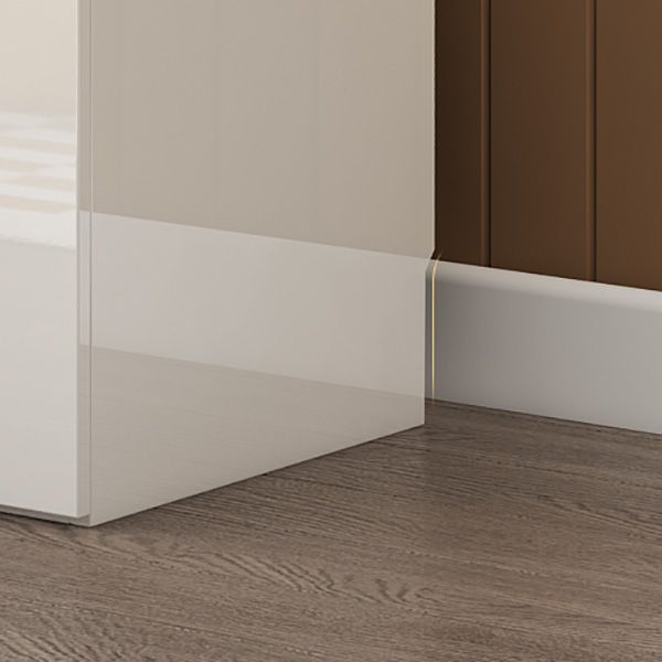 White Colour Wooden Wardrobe Soft Close Drawer Wardrobe Closet for Bedroom