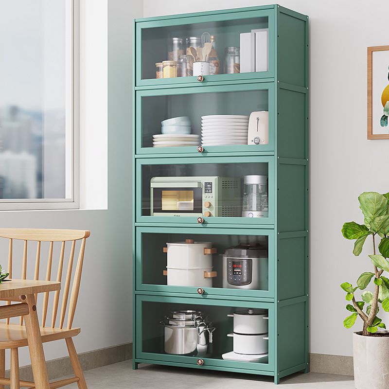 Green Bamboo Kitchen Server Modern Dining Server for Living Room