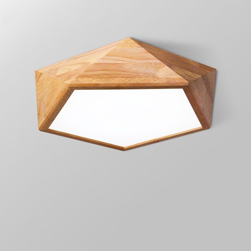 Diamond Wood Flush Mount Ceiling Light Fixture Modern Dining Room Flush Mount Lighting Fixtures