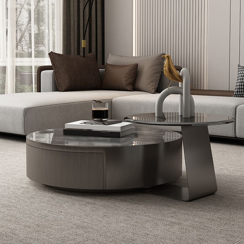 Italian-style Stainless Steel with Drawer Slate Modern Minimalist High-end Combination
