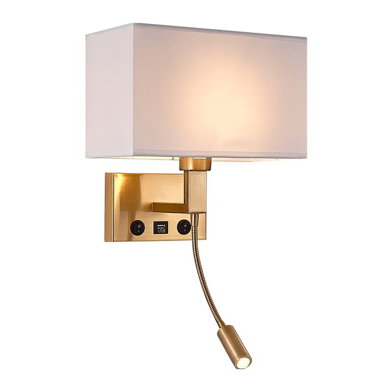 Lámpara de lectura LED de 20.5 pulgadas de altura Lámpara de lectura ajustable Lámpara de pared nórdica en latón