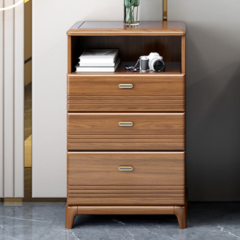 Mid-Century Modern Brown Chest 27.55" Wide 2/3/4 - Drawer Accent Chest