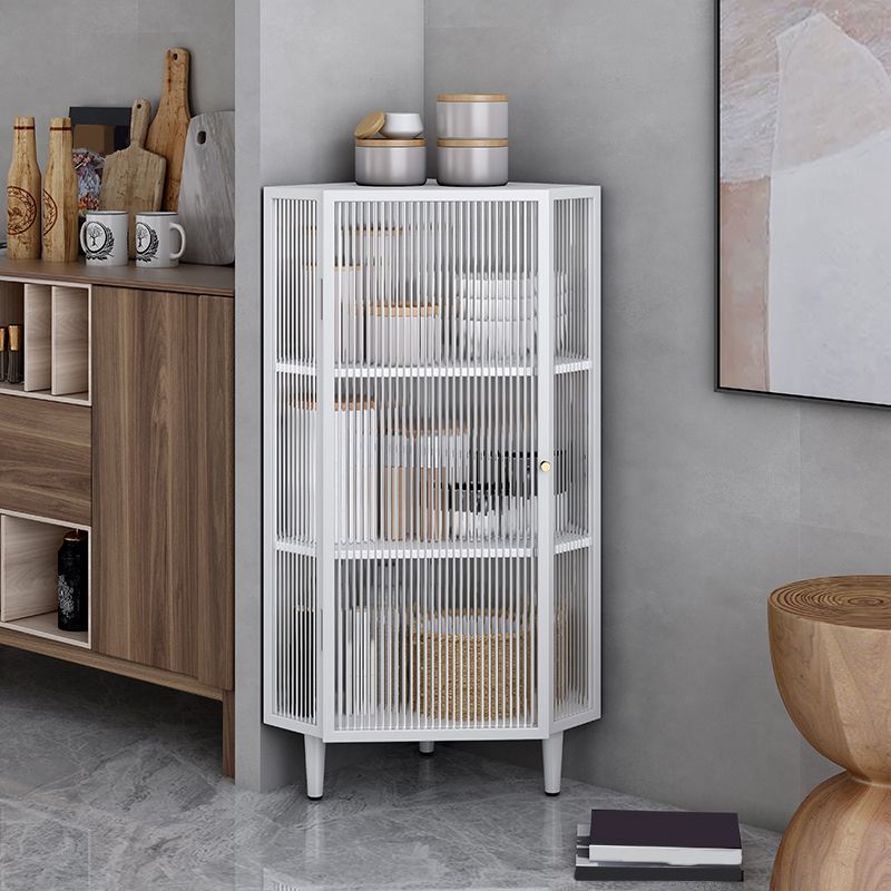 Modern China Cabinet Metal Corner Unit Storage Cabinet for Dining Room