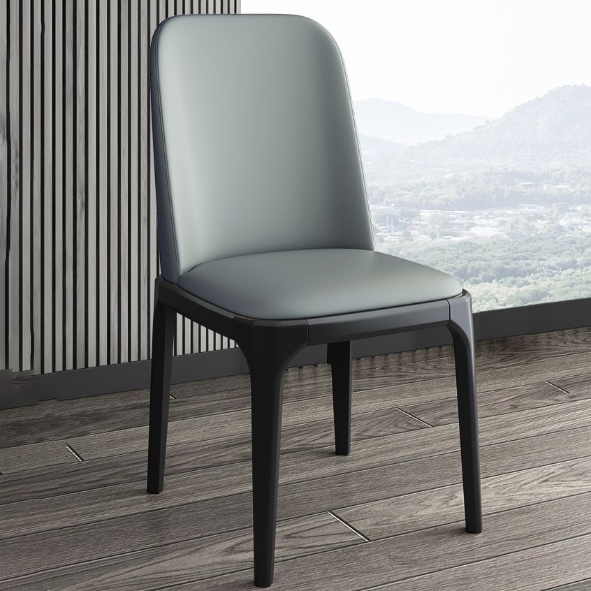 Modern Style Parsons Chairs Faux Leather Dining Chair for Dining Room