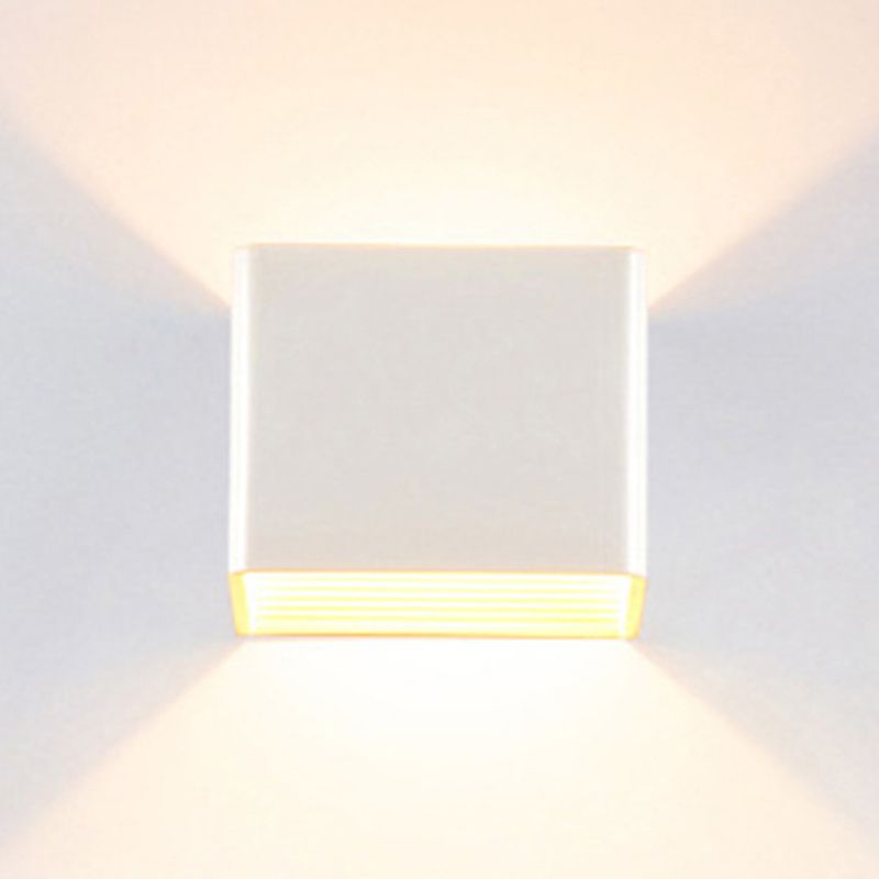 Square Shade 2 Lights Metal Wall Lighting Modern Style Wall Light Fixtures