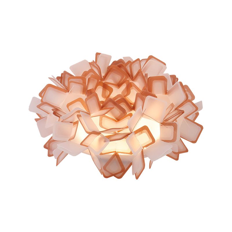 Luz empotrada sinuosa Art Déco con iluminación empotrada LED para dormitorio con pantalla acrílica