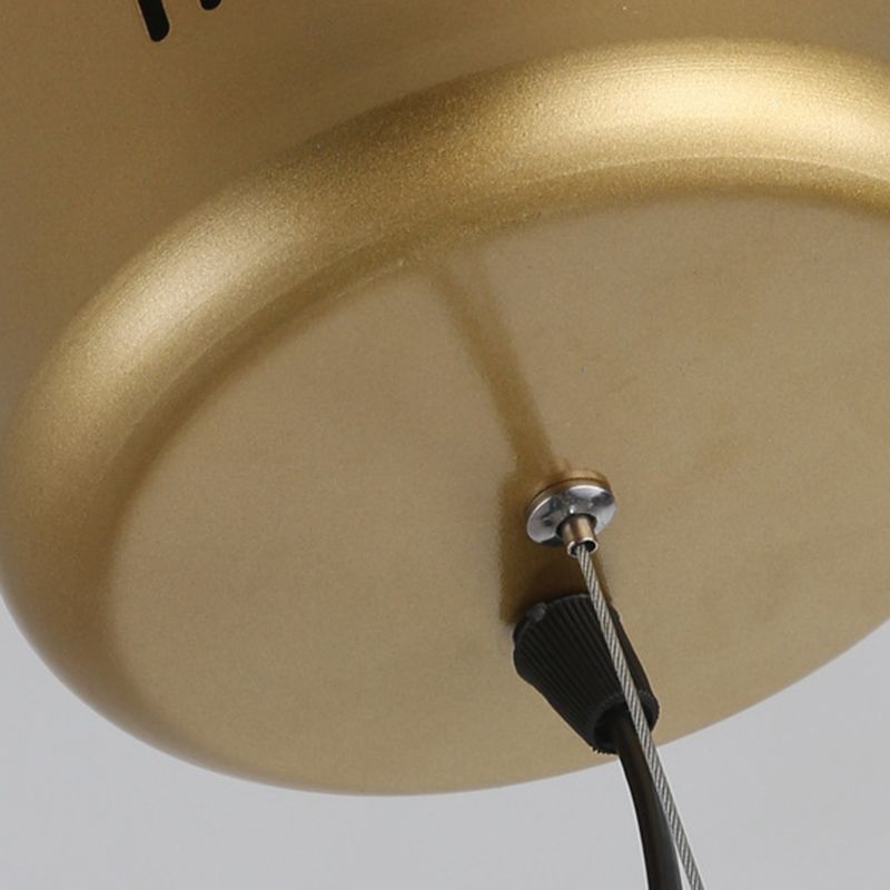 Luz de la isla de Firefly creativa moderna Luz colgante de hierro forjado Sputnik con sombra acrílica