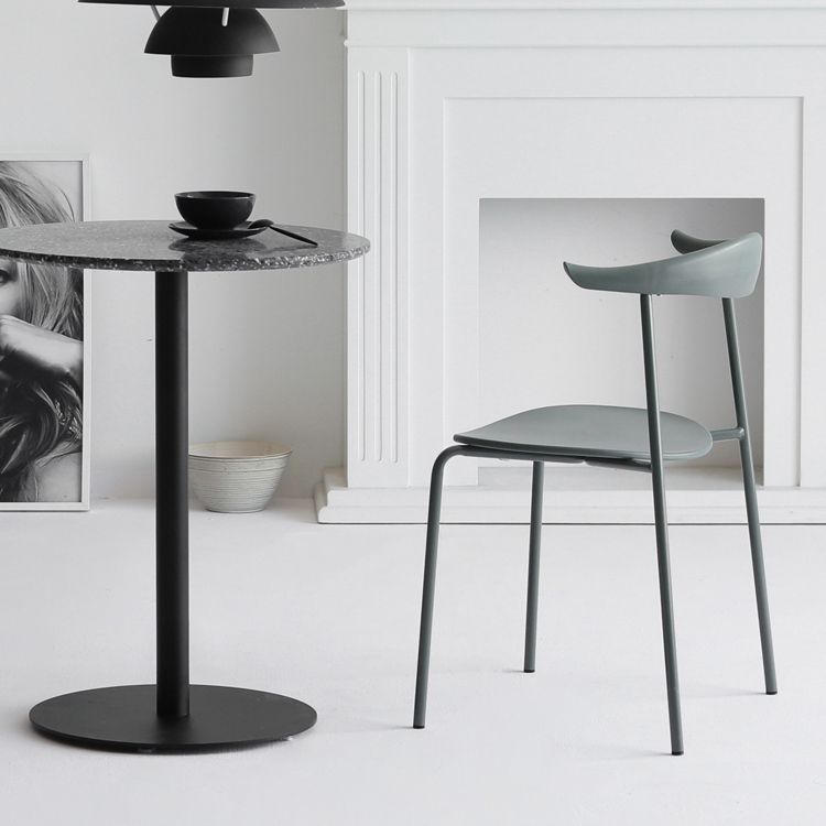 Minimalistische stijl Open achterkant Dining Side Chair Less Dining zijstoel voor huis (set van 2)