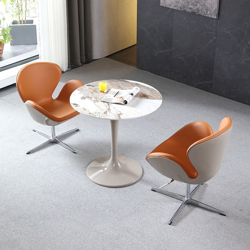 Modern 1/2/3/4 Pieces Dining Set Round White Dining Table Set for Home Use