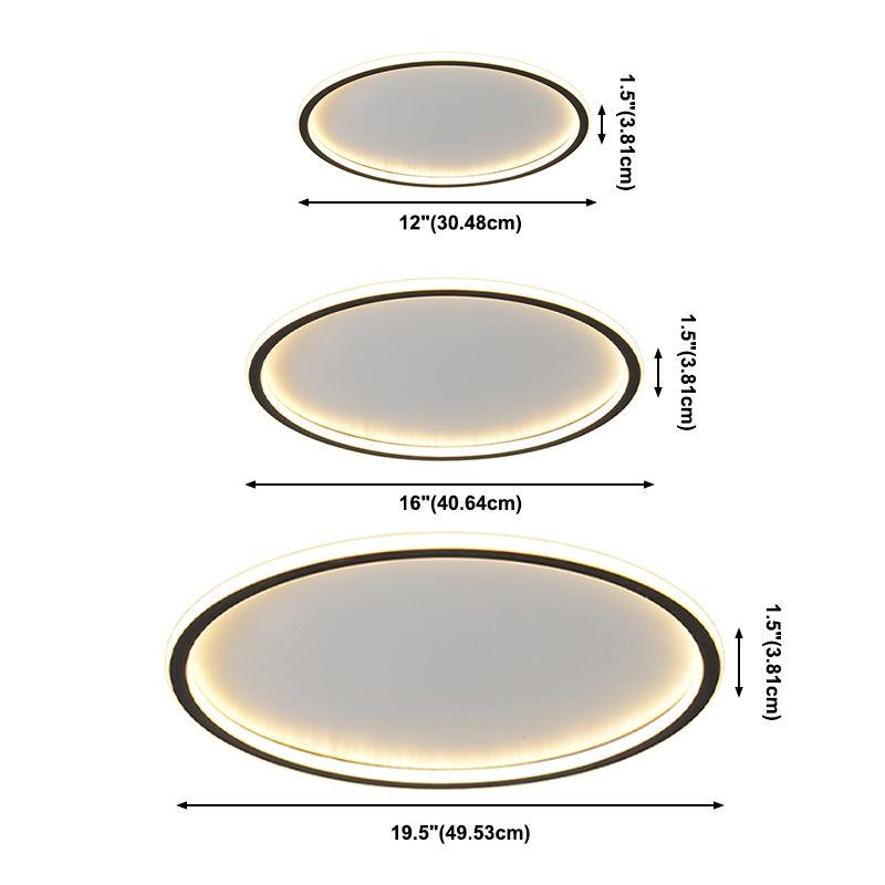 Plafonnier LED moderne et simple de forme ronde, luminaire décoratif d'intérieur, idéal pour une chambre à coucher