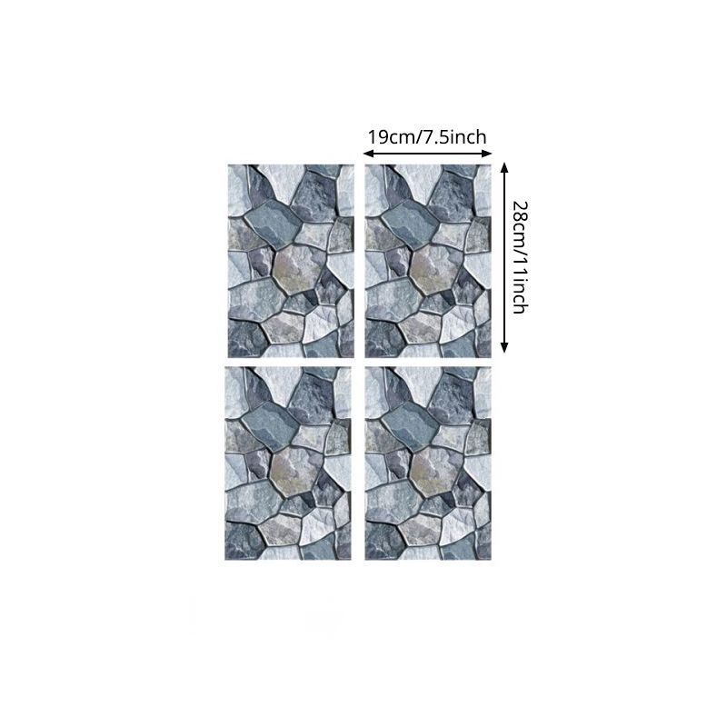 Modern Rock Stone Wallpaper Panels in Grey Peel and Paste Wall Covering for Bathroom