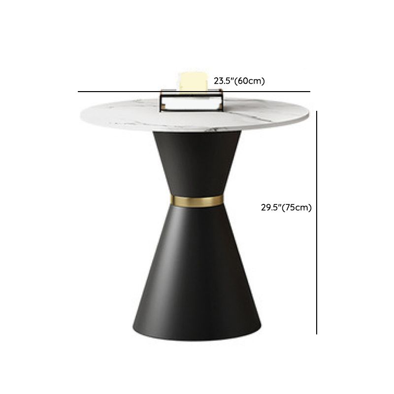 White Stone Dining Set for Kitchen 1/2/5 Pieces Modern Round Table Set