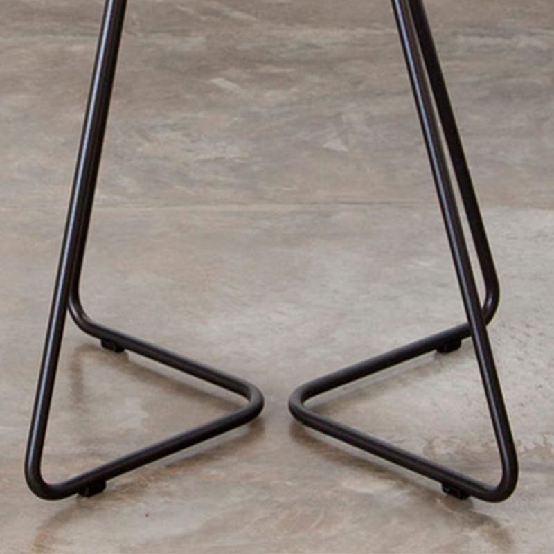 Mid-Century Metal Sled End Table Round Side Table for Living Room