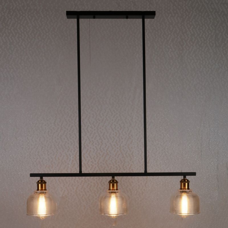 Illuminazione a ciondolo a 3 luci nere industriale rosso/giallo/blu lampada isola di isola