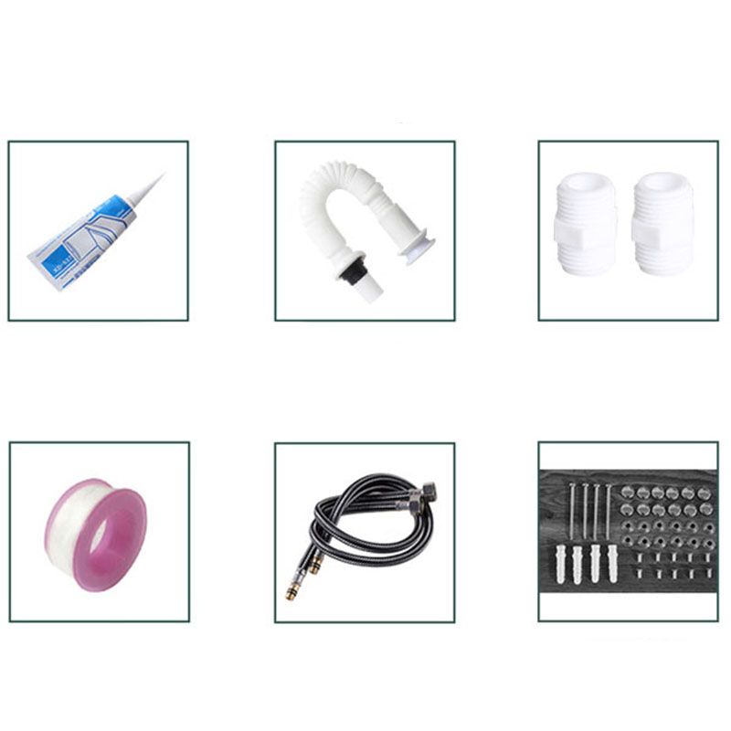 Modern Freestanding Vanity Sink Metal Bathroom Vanity Cabinet with Mirror Cabinet