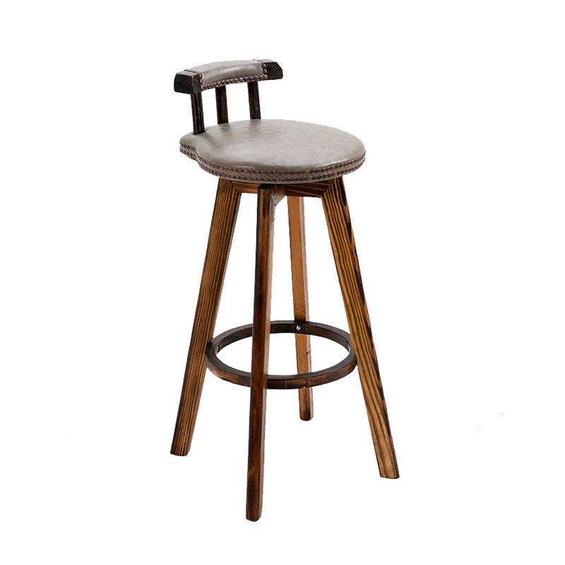 Industrial Wooden Counter Height Stools Round Bar Stool for Bristol