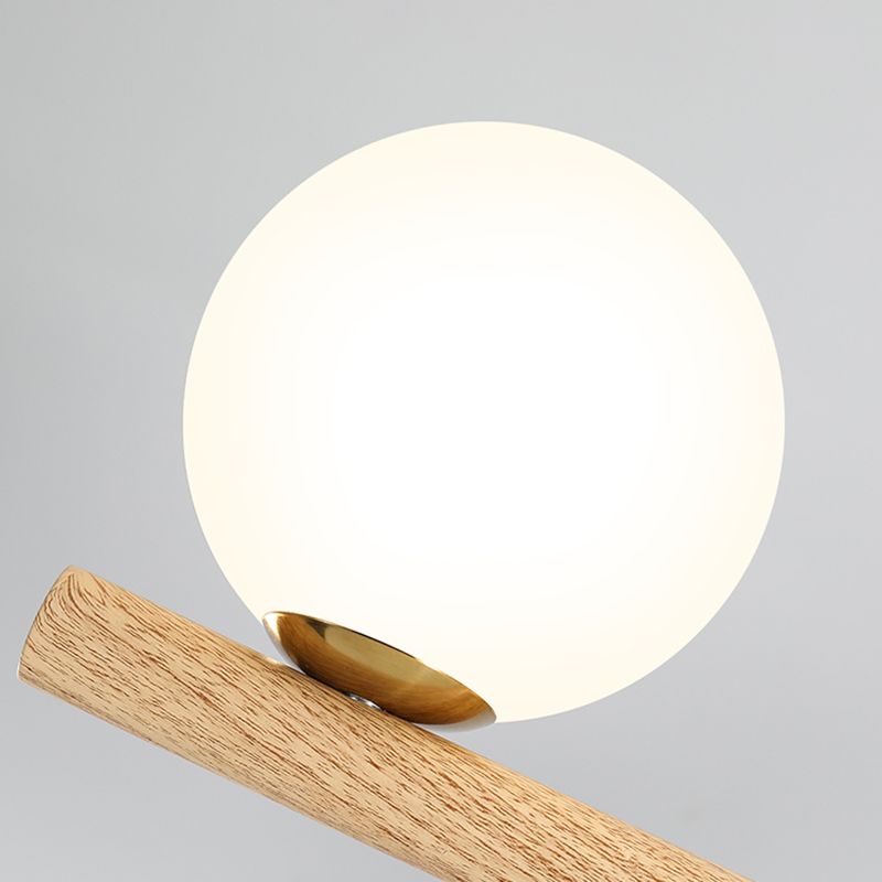 Burbujas nórdicas lámparas colgantes salón de estar de madera lámpara de araña de lámpara en blanco