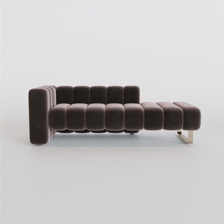 Scandinavian Solid Color Chaise Lounge Couch One Armed Chaise Lounge