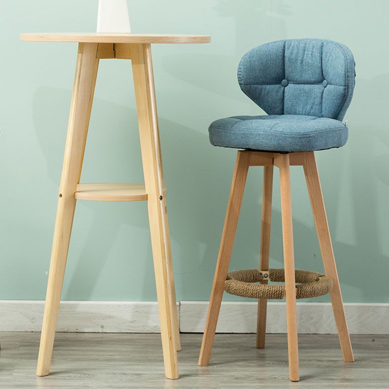 Taburete de mostrador de asiento cuadrado de madera de estilo escandinavo para barras cuadradas para bar de cocina