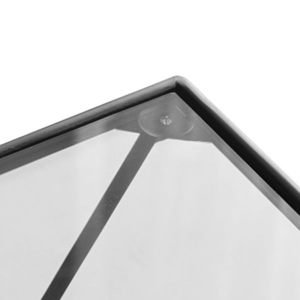 Modern Cross Legs Coffee Table Rectangular Glass Top Cocktail Table for Home