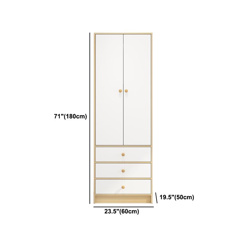 Light Wood Finish Cabinet for Bedroom Contemporary Engineered Wood Storage Cabinet