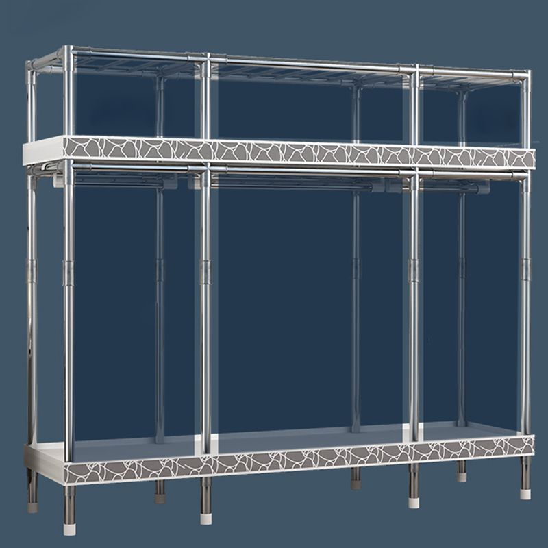 Modern Style Wardrobe Metal 1-Door Wardrobe Closet for Bedroom