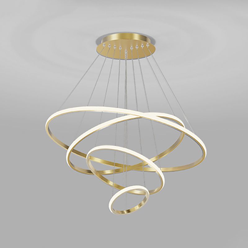 Fissaggi di illuminazione lampadario multi-strato lampada a sospensione moderna con tonalità acrilica bianca