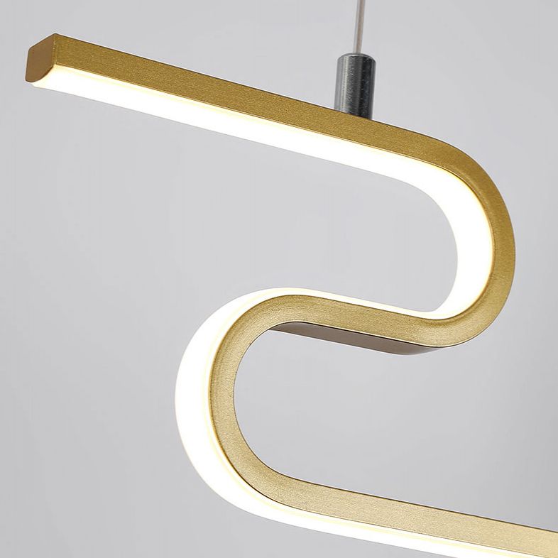 Estilo contemporáneo Luces de isla lineal Luces de metal 2 Lighting Lighting Lighting Accesorios