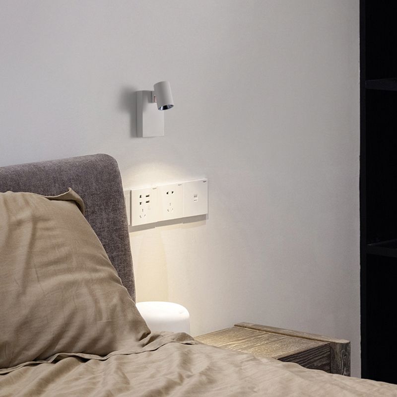Moderner Stil Verstellbarer Zylinderwandleuchten Beleuchtung Metall 1 Leichte LED -Wandmontagelampen