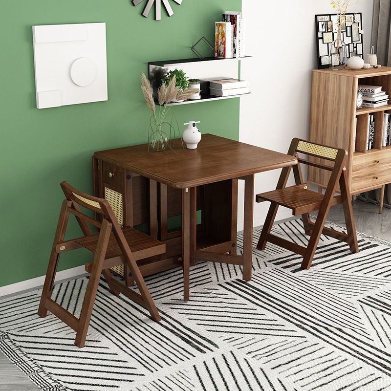 Mid-Century Table Solid Wood Folding Dining Site Table,51.2"L x 35.4"W x 29.5"H