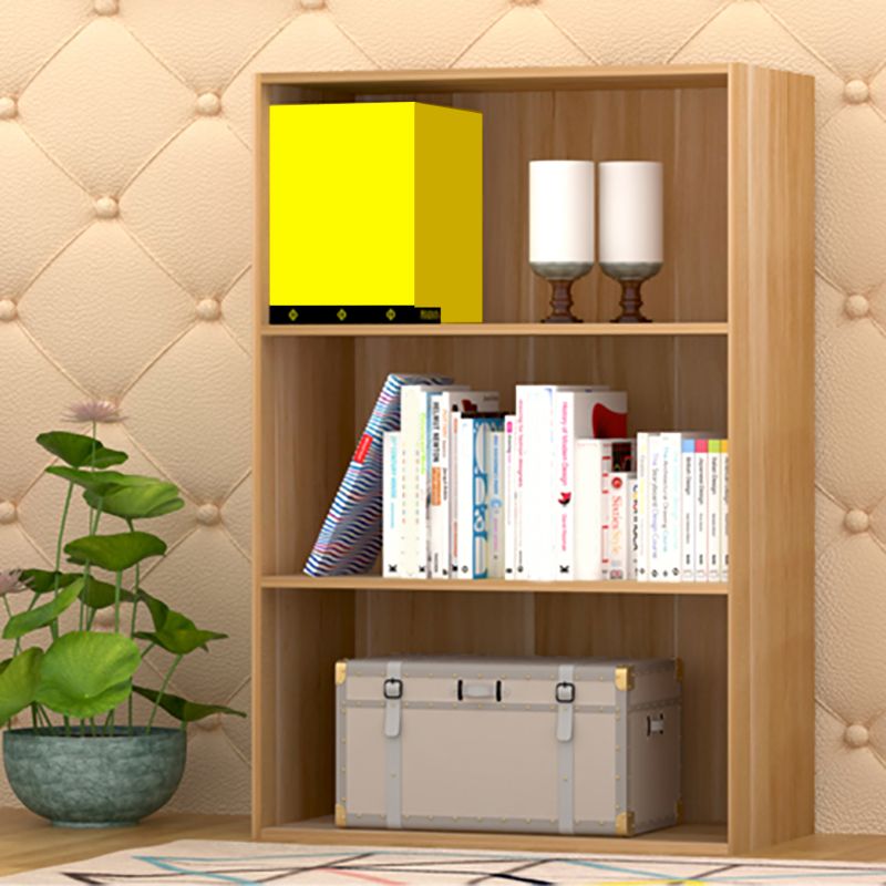 Modern Vertical Closed Back Shelf Bookcase Corner Engineered Wood Book Shelf for Home