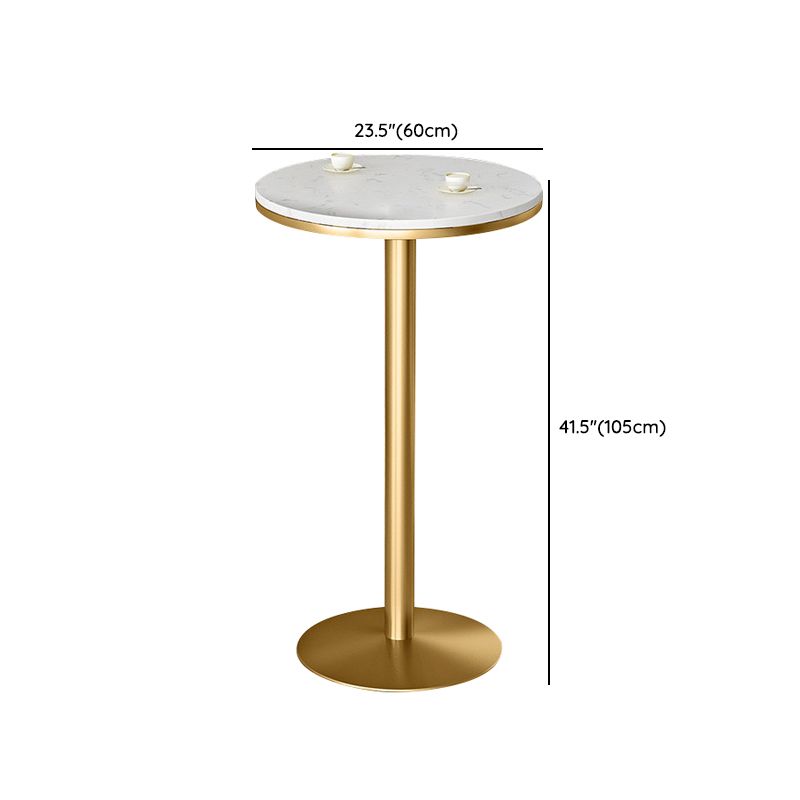 Glam Bar Set 1/3/5 Pieces Faux Marble Pub table with Solid Back Stools