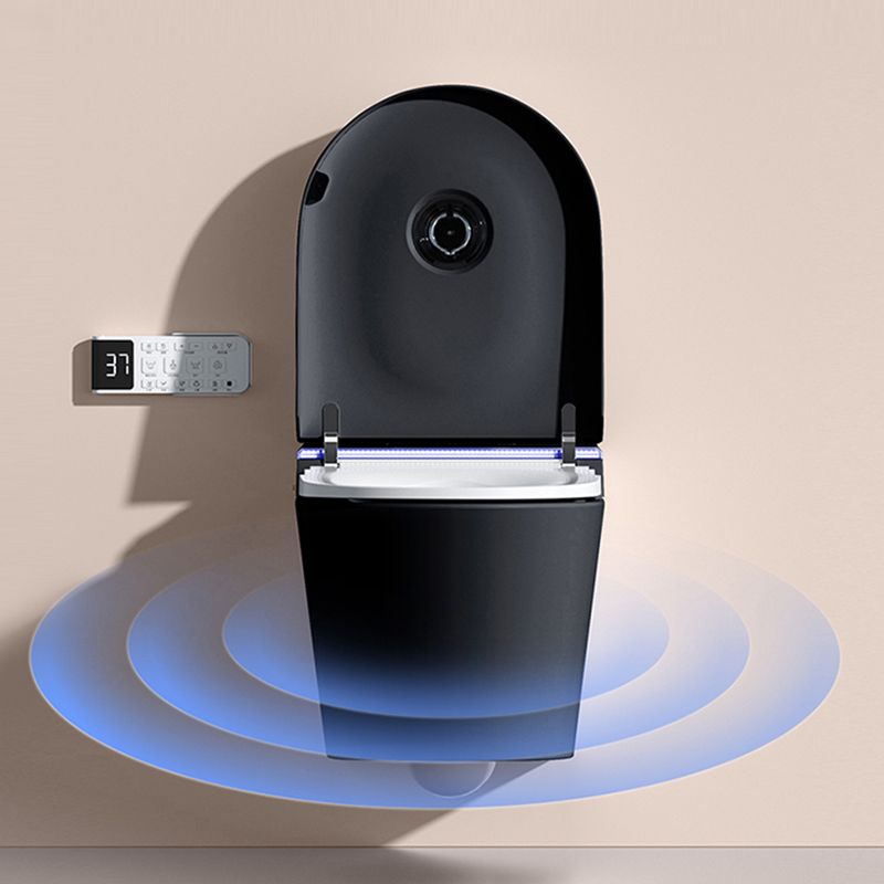 Contemporary Wall Hung Flush Toilet Heated Seat Included Urine Toilet for Washroom