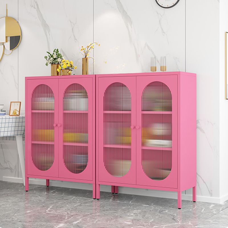 Modern Style Bookshelf Closed Back Bookcase with Door for Office