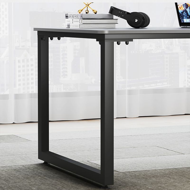 Contemporary Stone Writing Desk Sled Rectangular Office Desk for Home