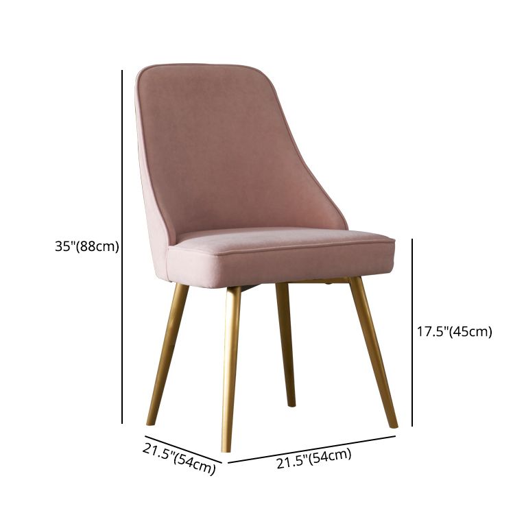Chaises de salle à manger en métal de style contemporain, chaises sans bras Parsons pour cuisine
