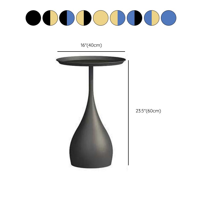 Tray Top Round Side End Table Pedestal End Table for Living Room