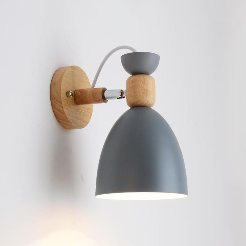 Flared Wall Sconce Lighting Modern Style Metal 1 Light Wall Mounted Light